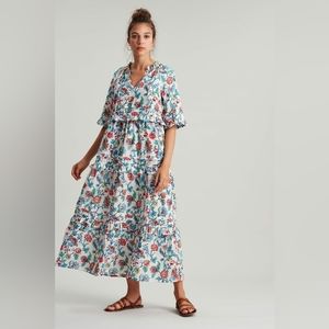 Joules tiered floral cotton Lia Dress size 6 NWT